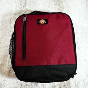 Dickies Maroon & Black Soft-Sided Lunch Box Cooler Bag